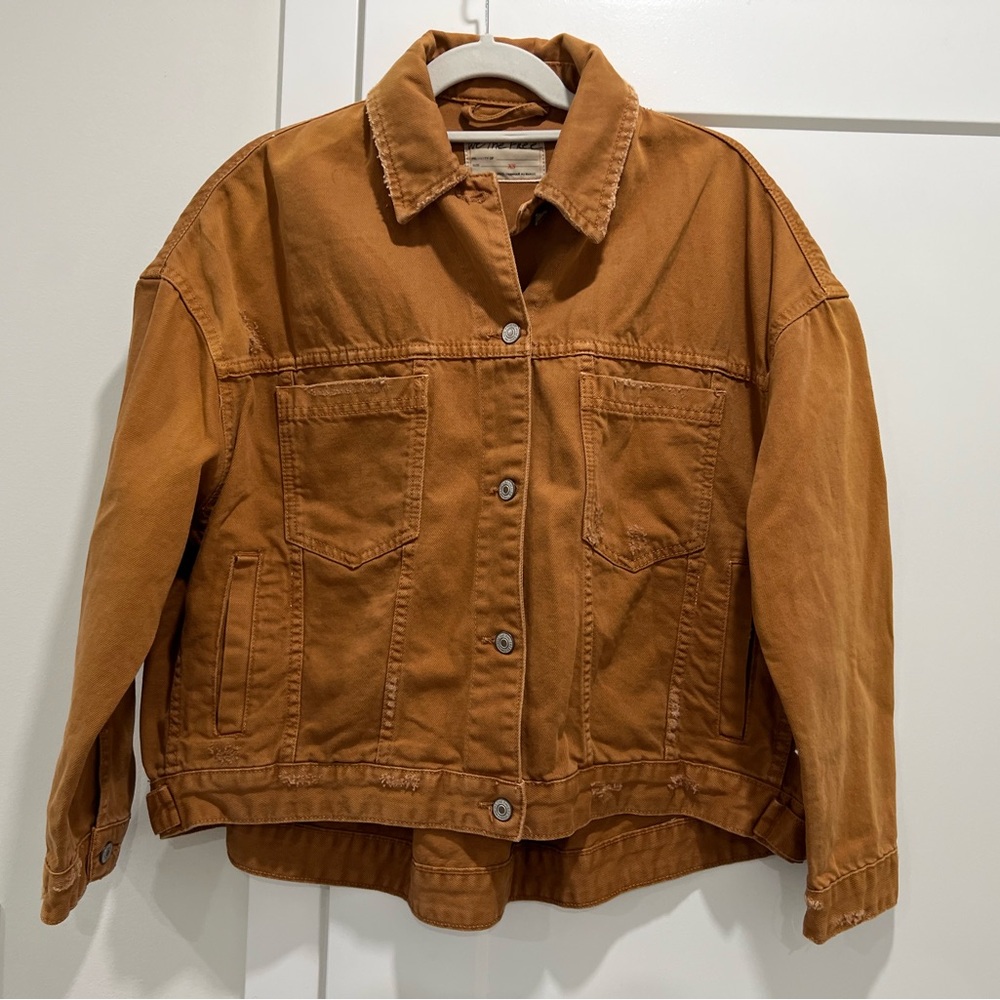 free people Opal Swing Denim Trucker Jacket - Picture 4 of 5